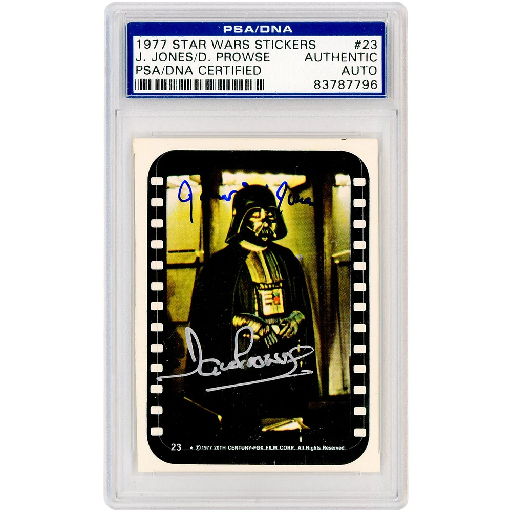 David Prowse and James Earl Jones Autographed 1977 Topps Star Wars Darth Vader #23 PSA Authenticated Card