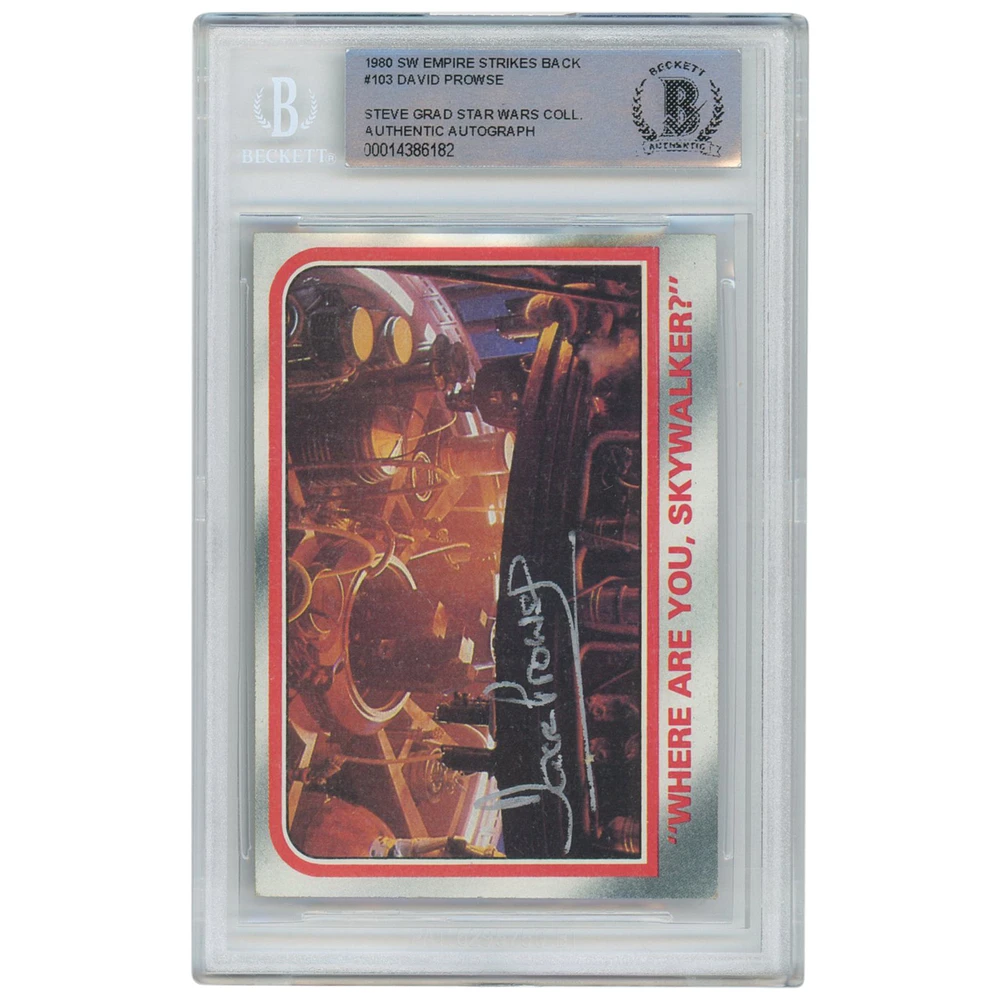 David Prowse The Empire Strikes Back Autographed 1980 Topps #103 BAS Authenticated Card - The Steve Grad Collection