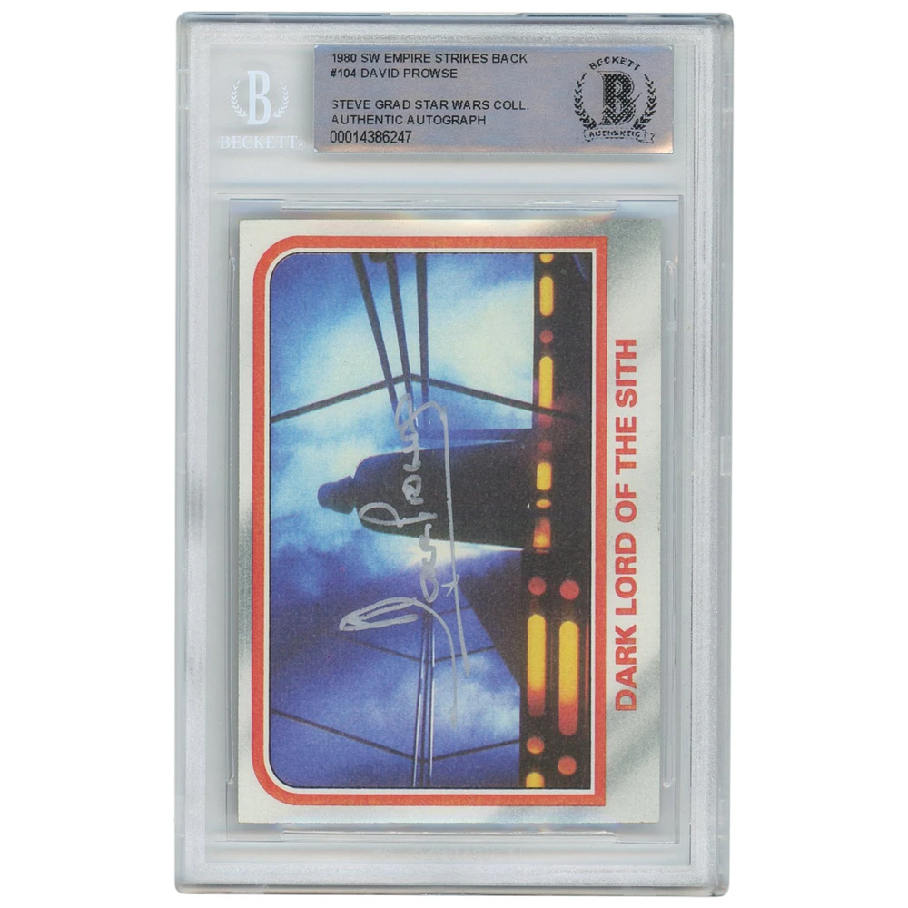 David Prowse The Empire Strikes Back Autographed 1980 Topps Silver Signature #104 BAS Authenticated Card - The Steve Grad Collection