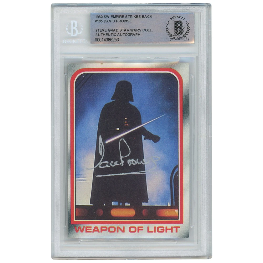 David Prowse The Empire Strikes Back Autographed 1980 Topps #105 BAS Authenticated Card - The Steve Grad Collection