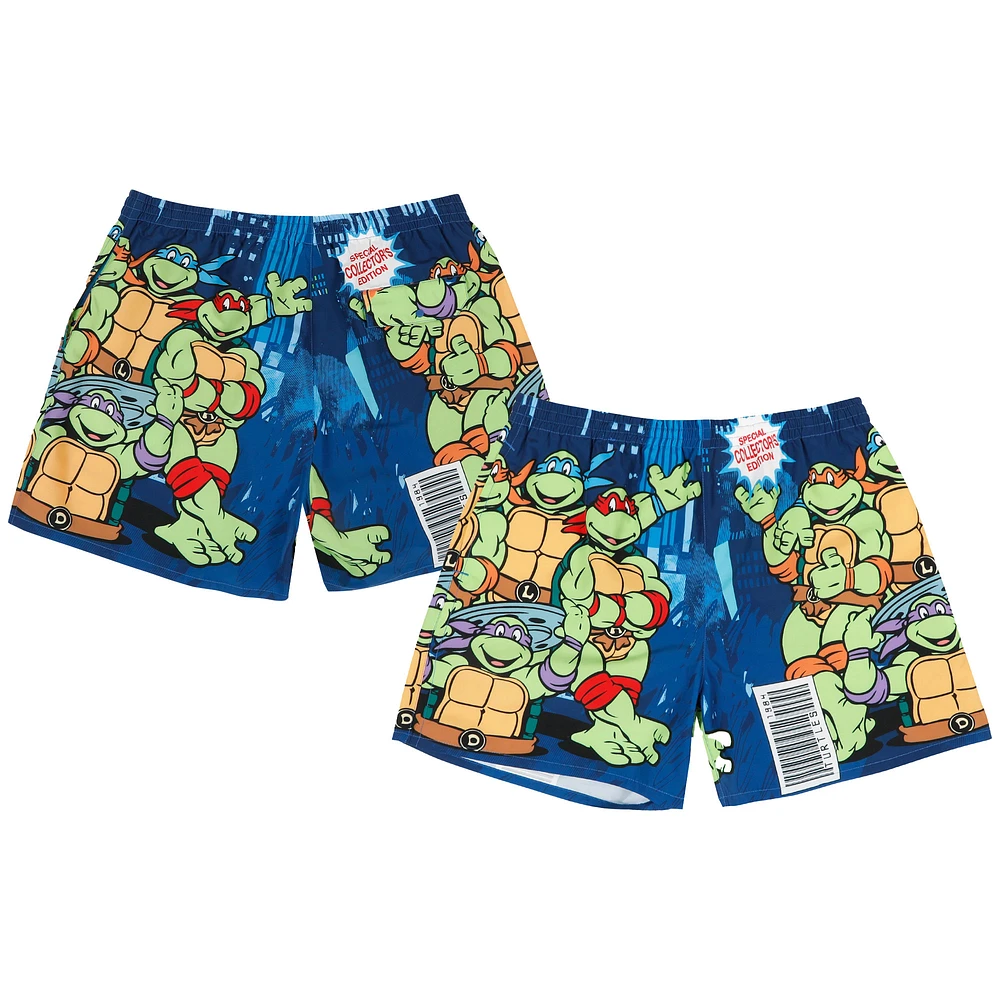 Men's DUMBGOOD Blue Teenage Mutant Ninja Turtles Comic Big Print Shorts