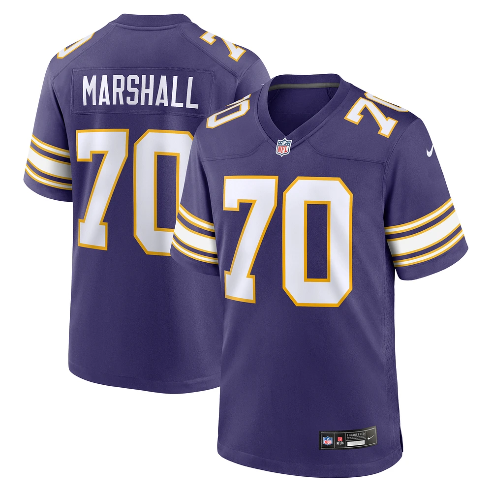 Men's Nike Jim Marshall Purple Minnesota Vikings Retired Player Alternate Game Jersey
