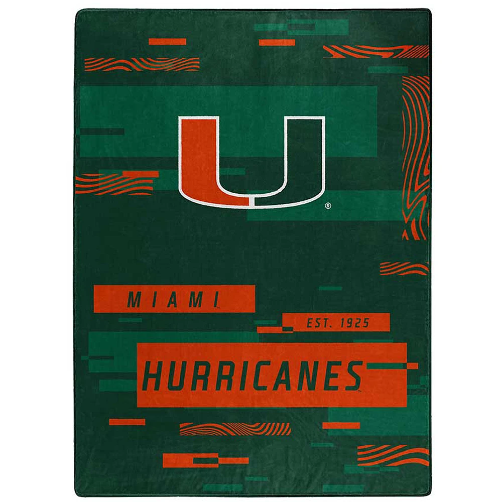 The Northwest Group Miami Hurricanes 50" x 60" Digitize Raschel Throw Blanket