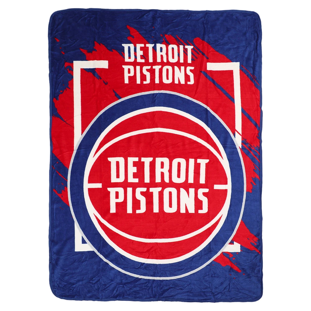 The Northwest Group Detroit Pistons 46" x 60" Dimensional Micro Raschel Plush Throw Blanket