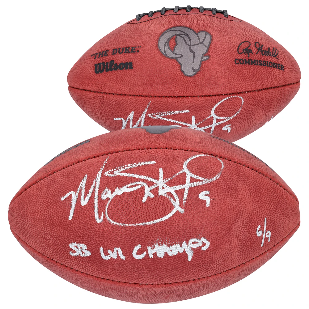 Limited Edition of 9: Matthew Stafford Los Angeles Rams Autographed Wilson Football with Inscription