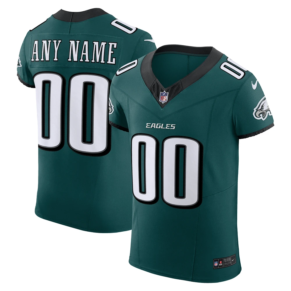 Men's Nike Midnight Green Philadelphia Eagles Team Vapor F.U.S.E. Elite Custom Jersey