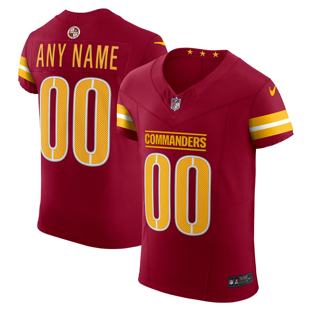 Men's Nike Burgundy Washington Commanders Team Vapor F.U.S.E. Elite Custom Jersey