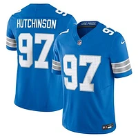 Men's Nike Aidan Hutchinson Blue Detroit Lions Team Vapor F.U.S.E. Limited Jersey