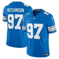 Men's Nike Aidan Hutchinson Blue Detroit Lions Team Vapor F.U.S.E. Limited Jersey