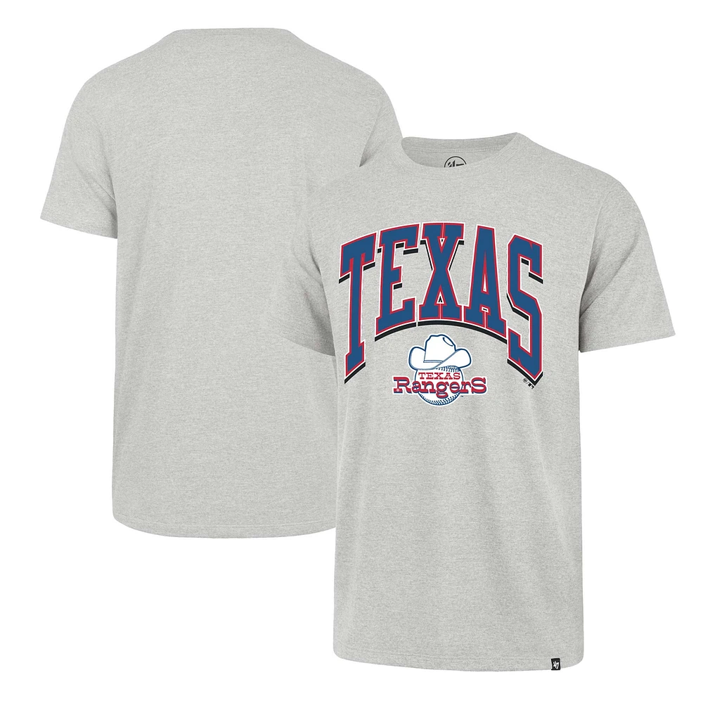 Men's '47 Gray Texas Rangers Walk Tall Franklin T-Shirt