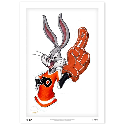 Bugs Bunny Philadelphia Flyers 24" x 36" Looney Tunes Limited Edition Fine Art Print