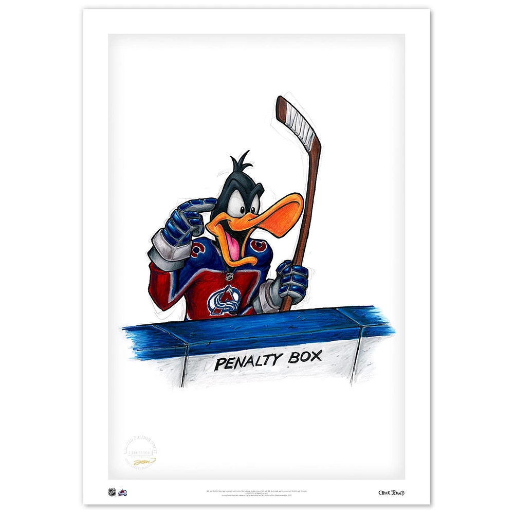 Daffy Duck Colorado Avalanche 24" x 36" Looney Tunes Limited Edition Fine Art Print
