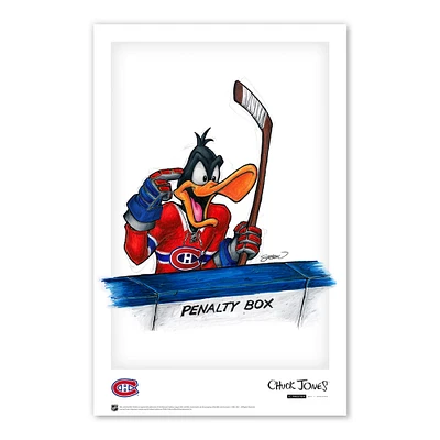 Daffy Duck Montreal Canadiens 24" x 36" Looney Tunes Limited Edition Fine Art Print