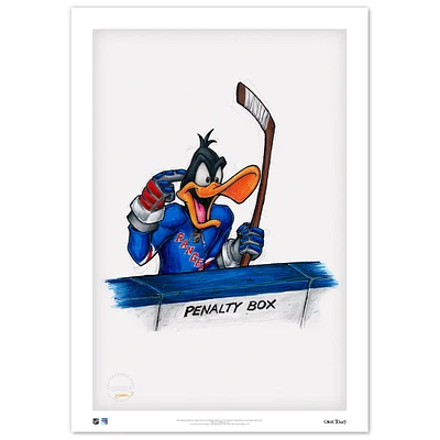 Daffy Duck New York Rangers 24" x 36" Looney Tunes Limited Edition Fine Art Print