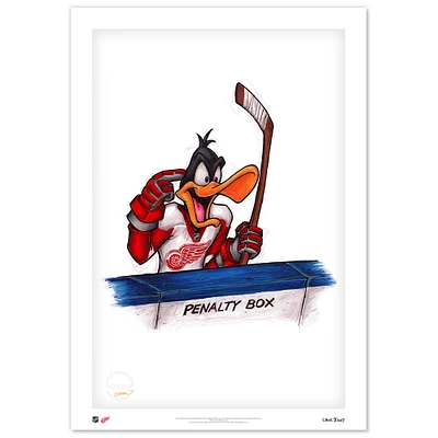 Daffy Duck Detroit Red Wings 24" x 36" Looney Tunes Limited Edition Fine Art Print
