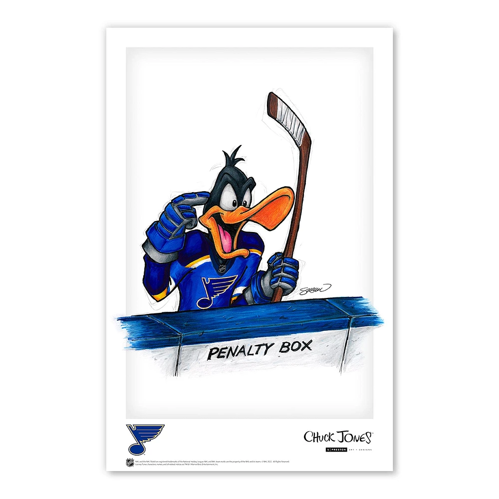 Daffy Duck St. Louis Blues 11" x 17" Looney Tunes Poster Print
