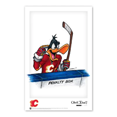 Daffy Duck Calgary Flames 11" x 17" Looney Tunes Poster Print