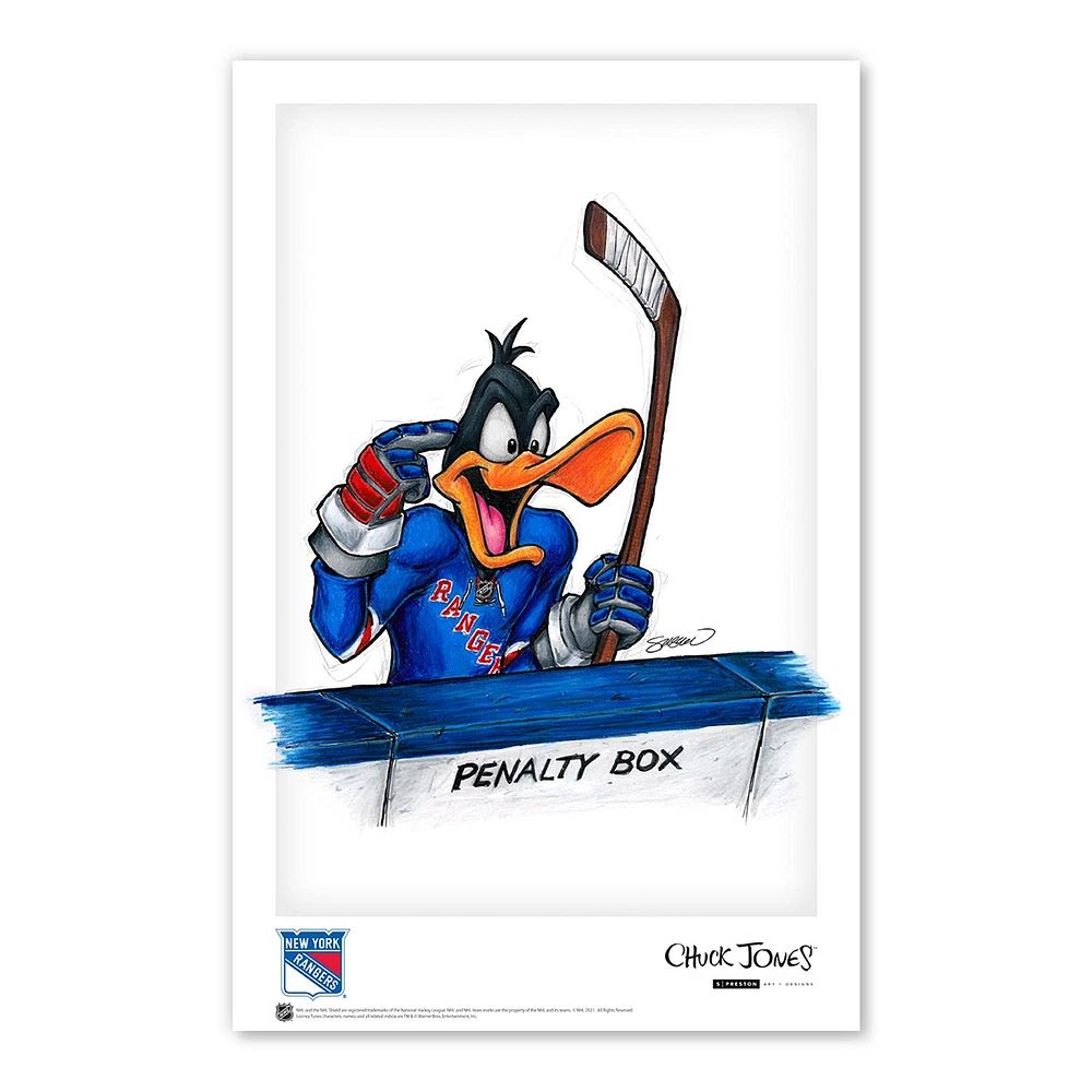 Daffy Duck New York Rangers 11" x 17" Looney Tunes Poster Print