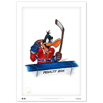Daffy Duck Montreal Canadiens 14" x 20" Looney Tunes Limited Edition Fine Art Print