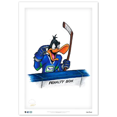Daffy Duck Vancouver Canucks 14" x 20" Looney Tunes Limited Edition Fine Art Print