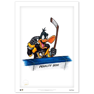 Daffy Duck Pittsburgh Penguins 14" x 20" Looney Tunes Limited Edition Fine Art Print