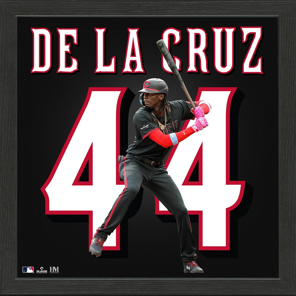 Highland Mint Elly De La Cruz Cincinnati Reds 13" x 13" Impact Jersey Frame