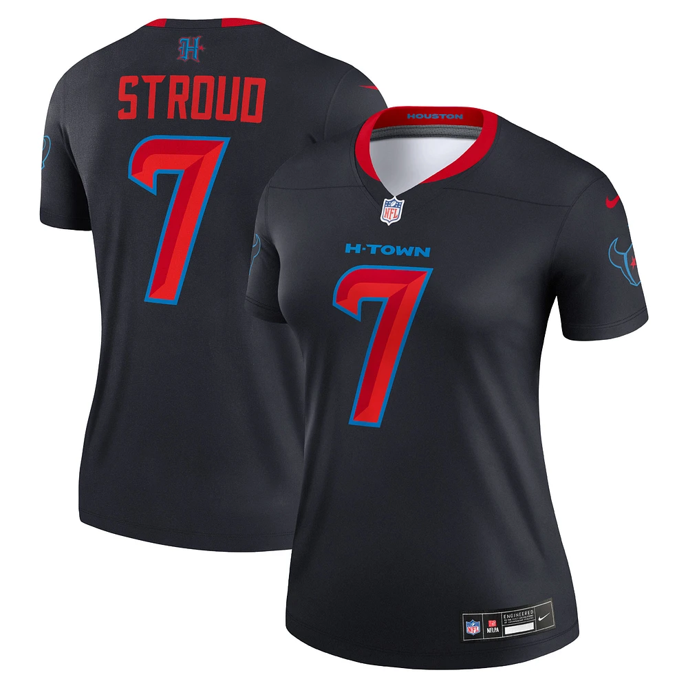 Women's Nike C.J. Stroud Navy Houston Texans Alternate Legend Player Performance Top
