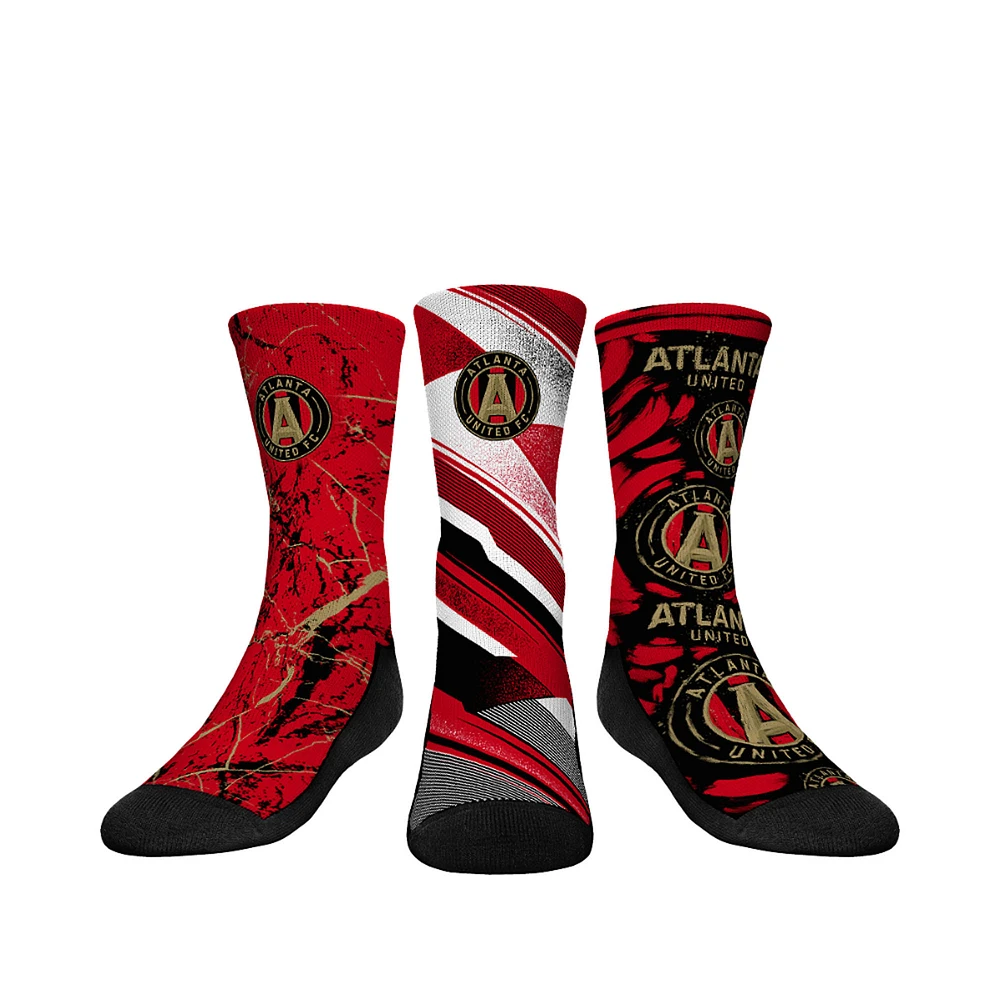 Youth Rock Em Socks Red Atlanta United FC Three-Pack Crew Socks Set