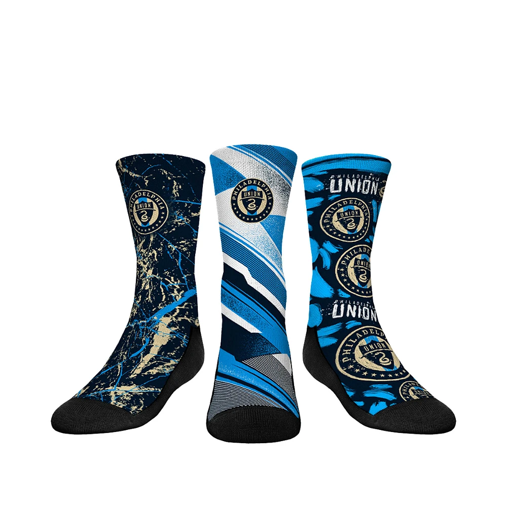 Youth Rock Em Socks Light Blue Philadelphia Union Three-Pack Crew Socks Set