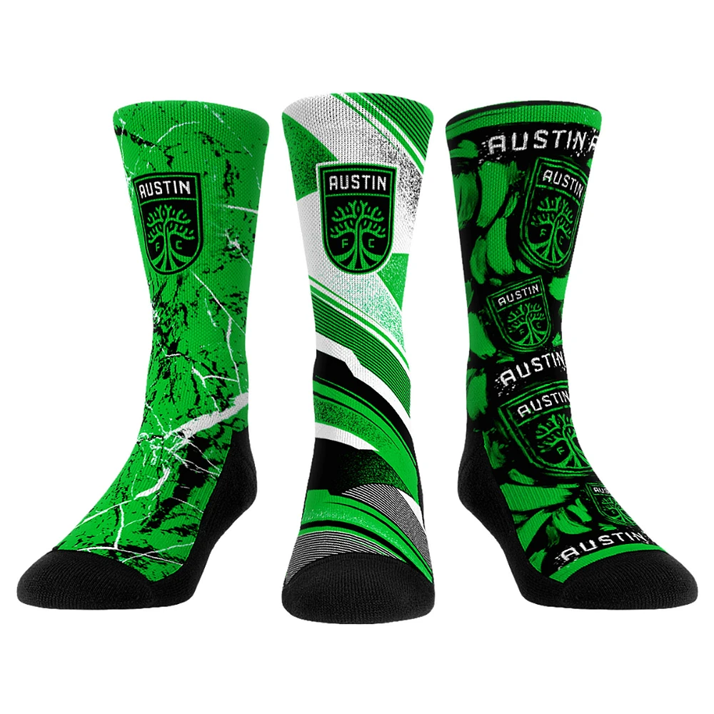 Rock Em Socks Green Austin FC Three-Pack Crew Set