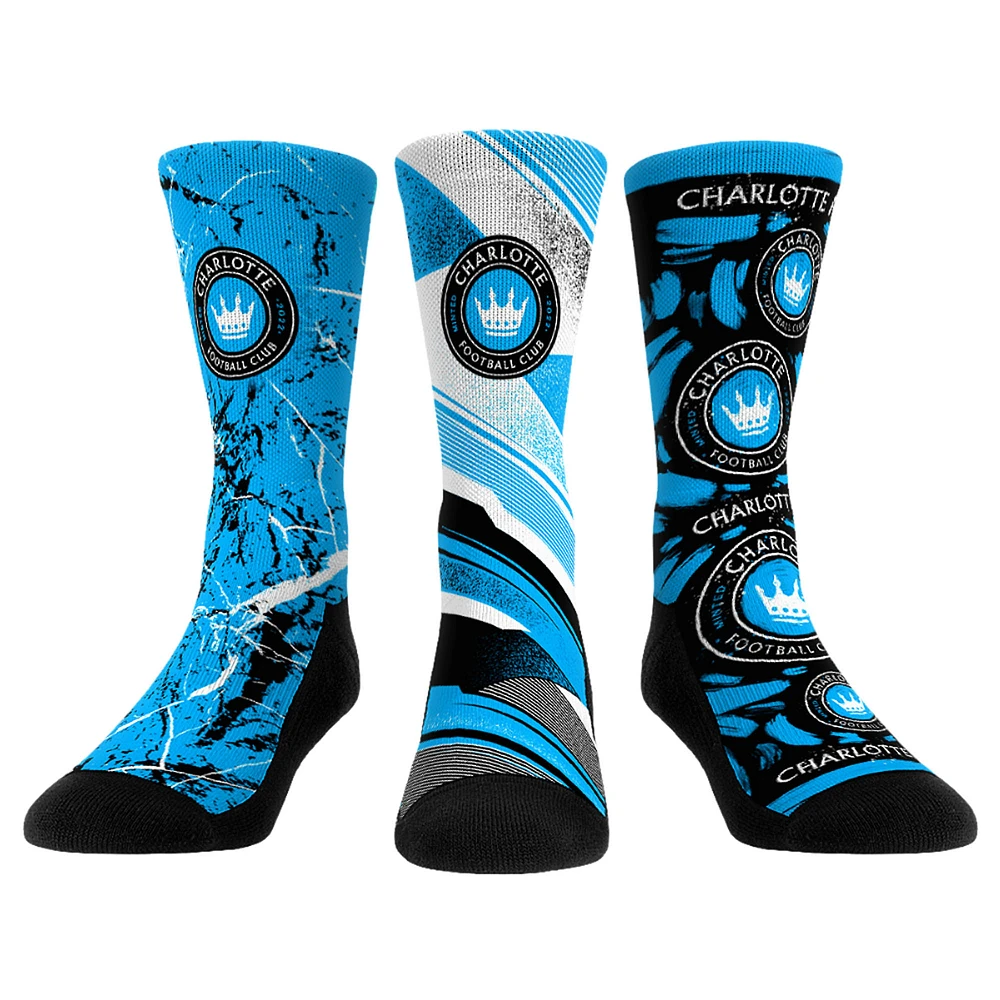 Rock Em Socks Light Blue Charlotte FC Three-Pack Crew Set