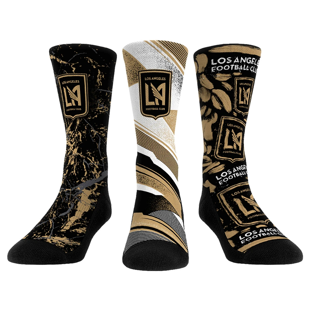 Rock Em Socks Black LAFC Three-Pack Crew Set