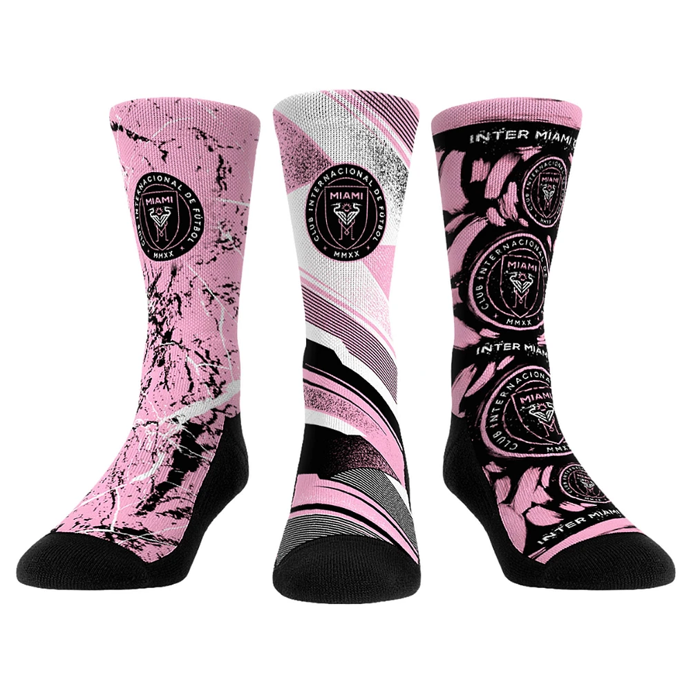 Rock Em Socks Pink Inter Miami CF Three-Pack Crew Set