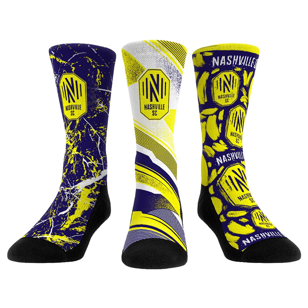 Rock Em Socks Yellow Nashville SC Three-Pack Crew Set