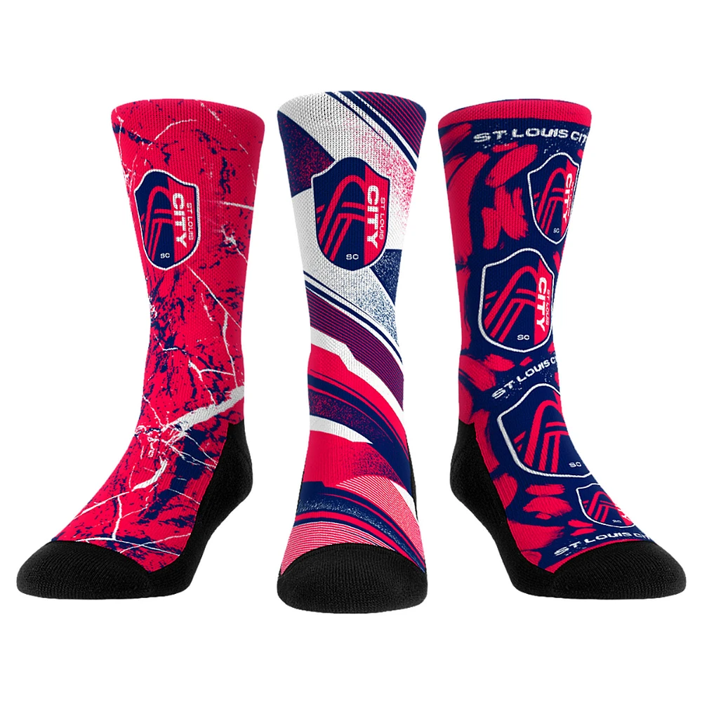 Rock Em Socks Pink St. Louis City SC Three-Pack Crew Set