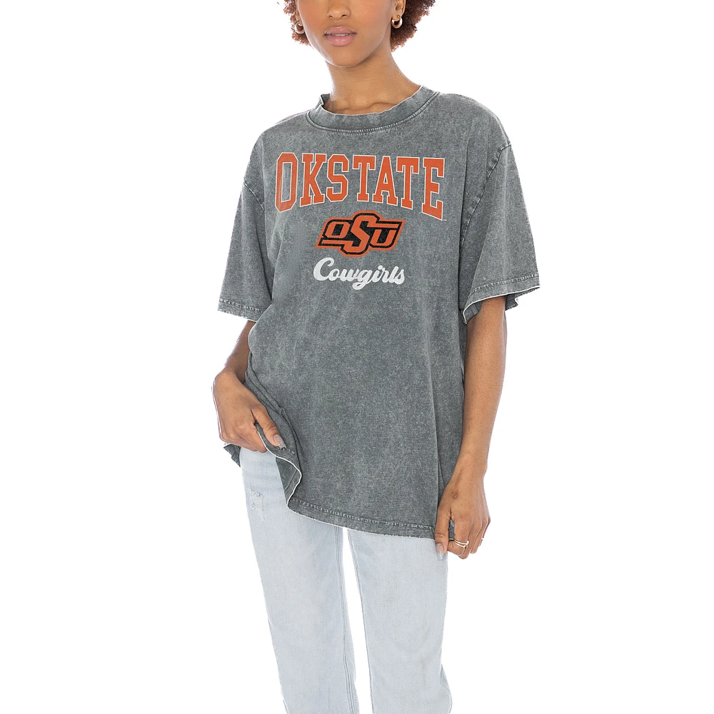 Women's Gameday Couture Gray Oklahoma State Cowgirls Oversized T-Shirt