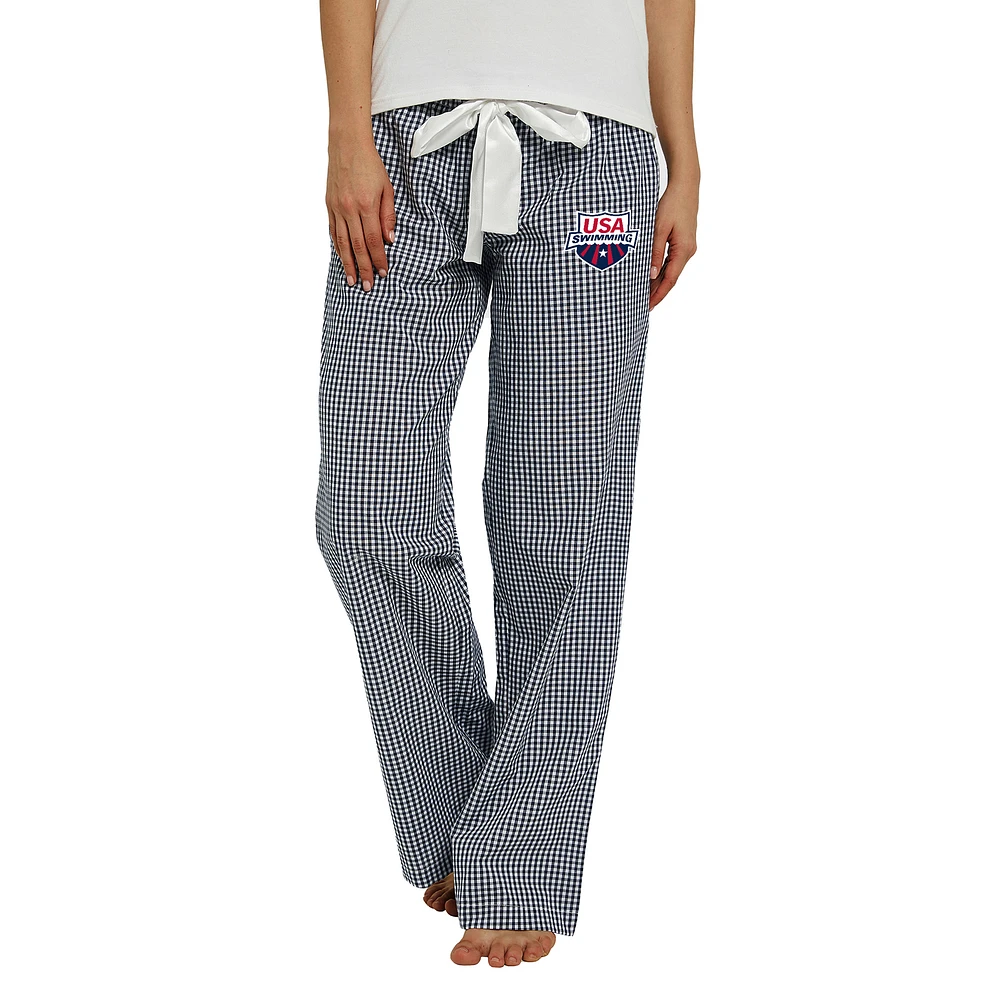 Women's Concepts Sport Navy/White USA Swimming Tradition Woven Pants