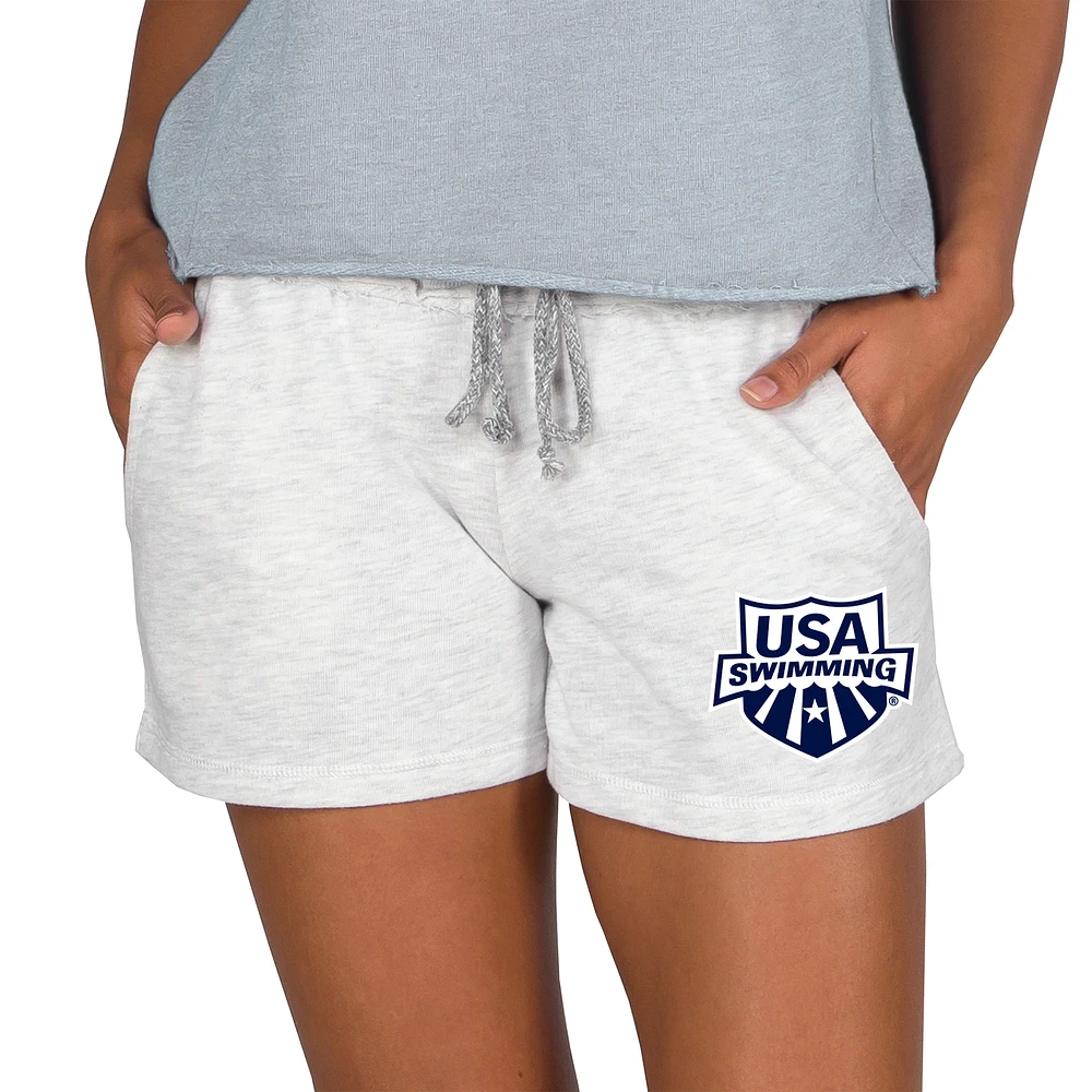 Women's Concepts Sport Oatmeal USA Swimming Mainstream Terry Shorts