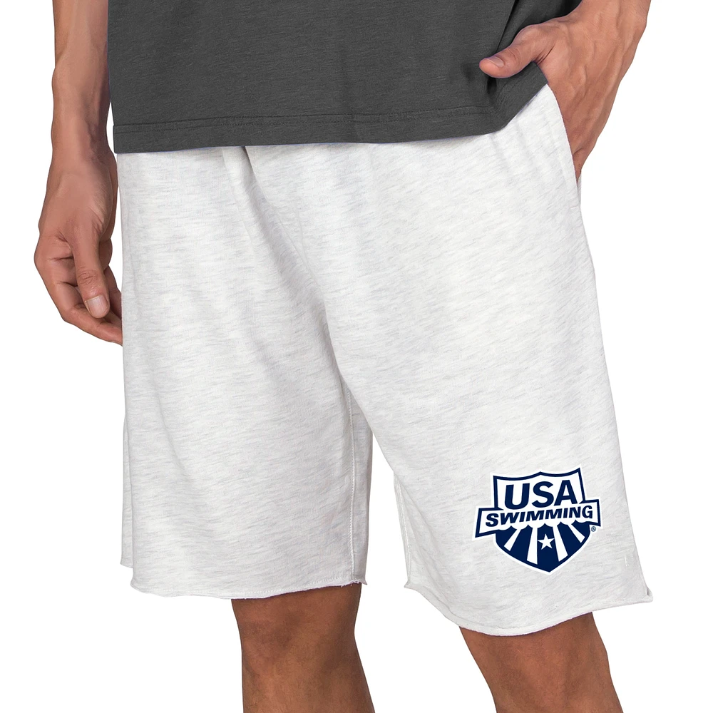 Men's Concepts Sport Oatmeal USA Swimming Mainstream Terry Shorts