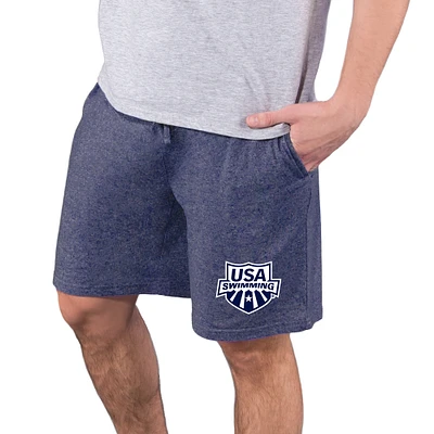 Men's Concepts Sport Navy USA Swimming Quest Knit Jam Shorts