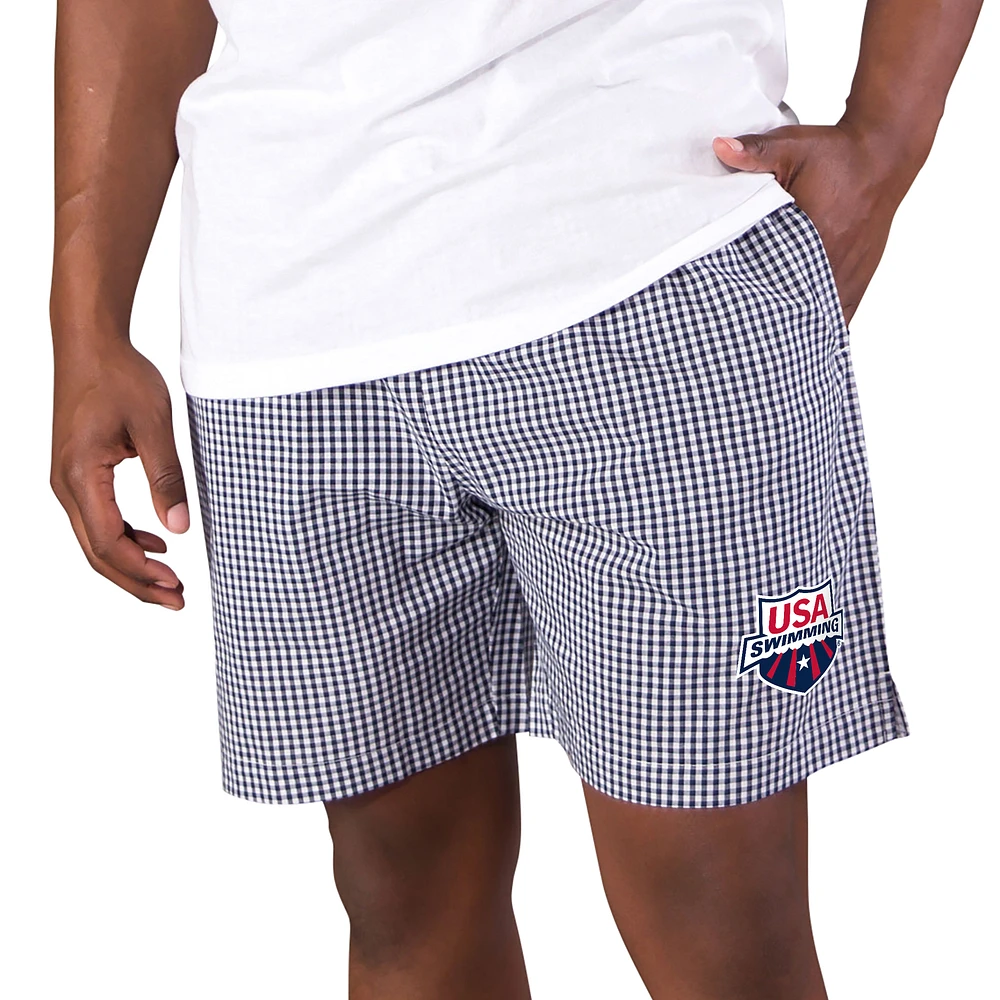 Men's Concepts Sport Navy/White USA Swimming Tradition Woven Jam Shorts