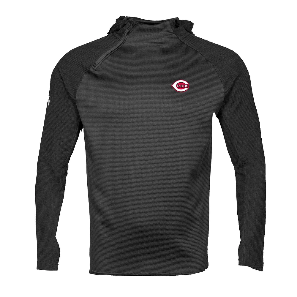Men's Levelwear Black Cincinnati Reds Ascent Insignia 2.0 Pullover Hoodie
