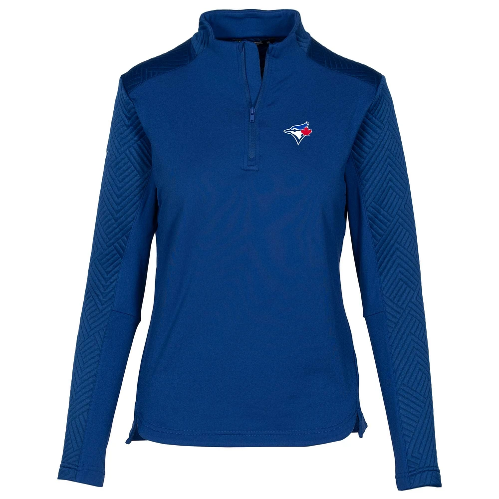 Women's Levelwear Royal Toronto Blue Jays Daybreak Insignia 2.0 Quarter-Zip Pullover Top