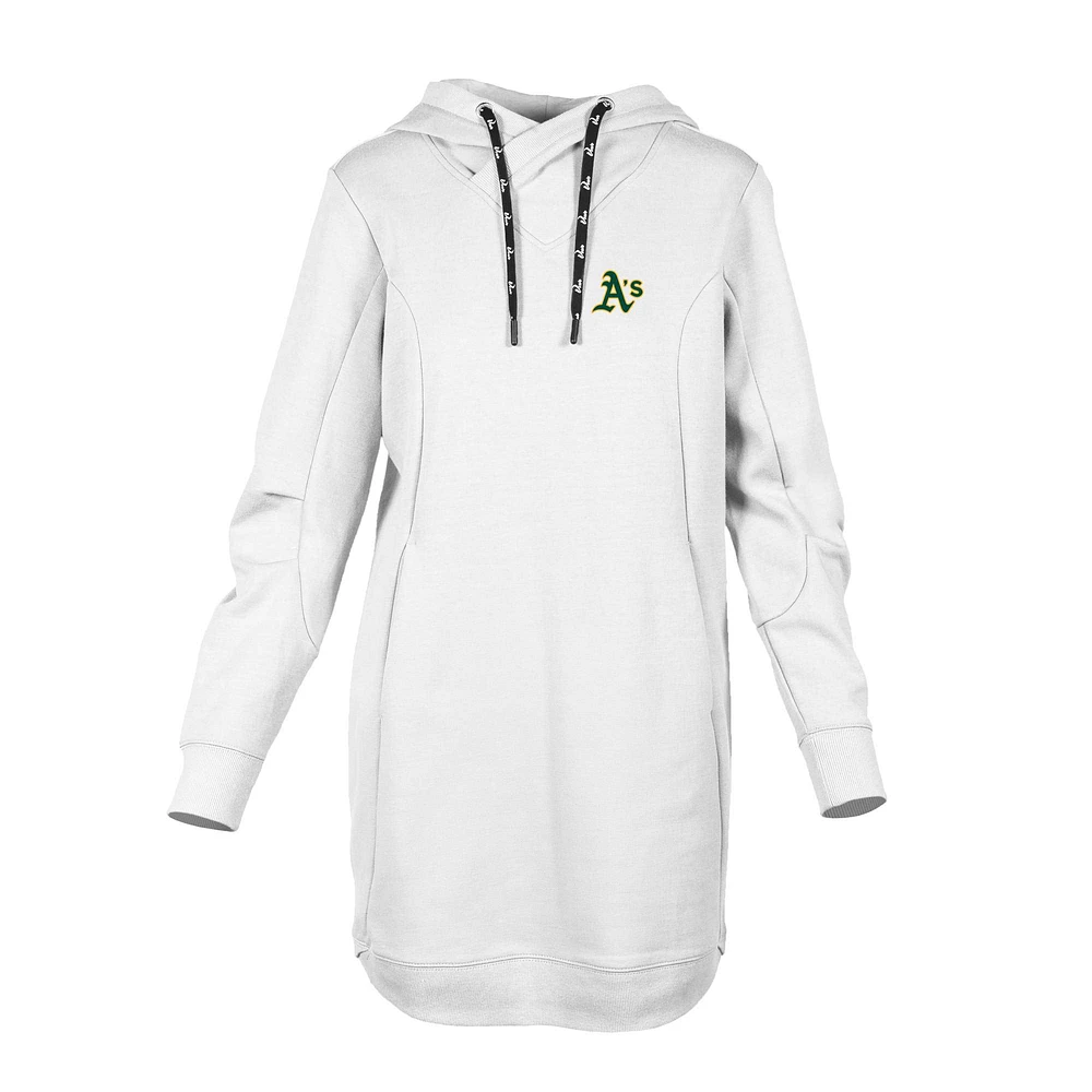 Women's Levelwear White Athletics Cover Insignia 2.0 Hoodie Dress