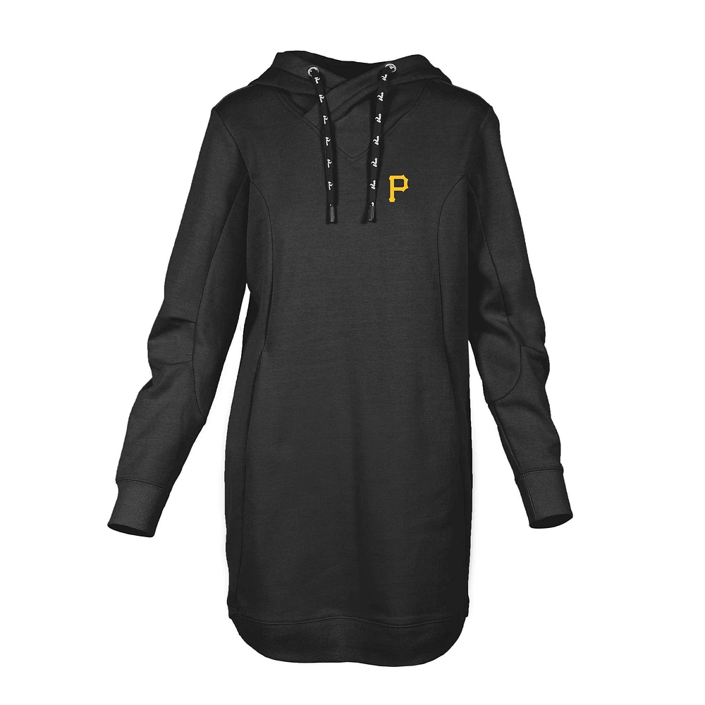 Women's Levelwear Black Pittsburgh Pirates Cover Insignia 2.0 Hoodie Dress