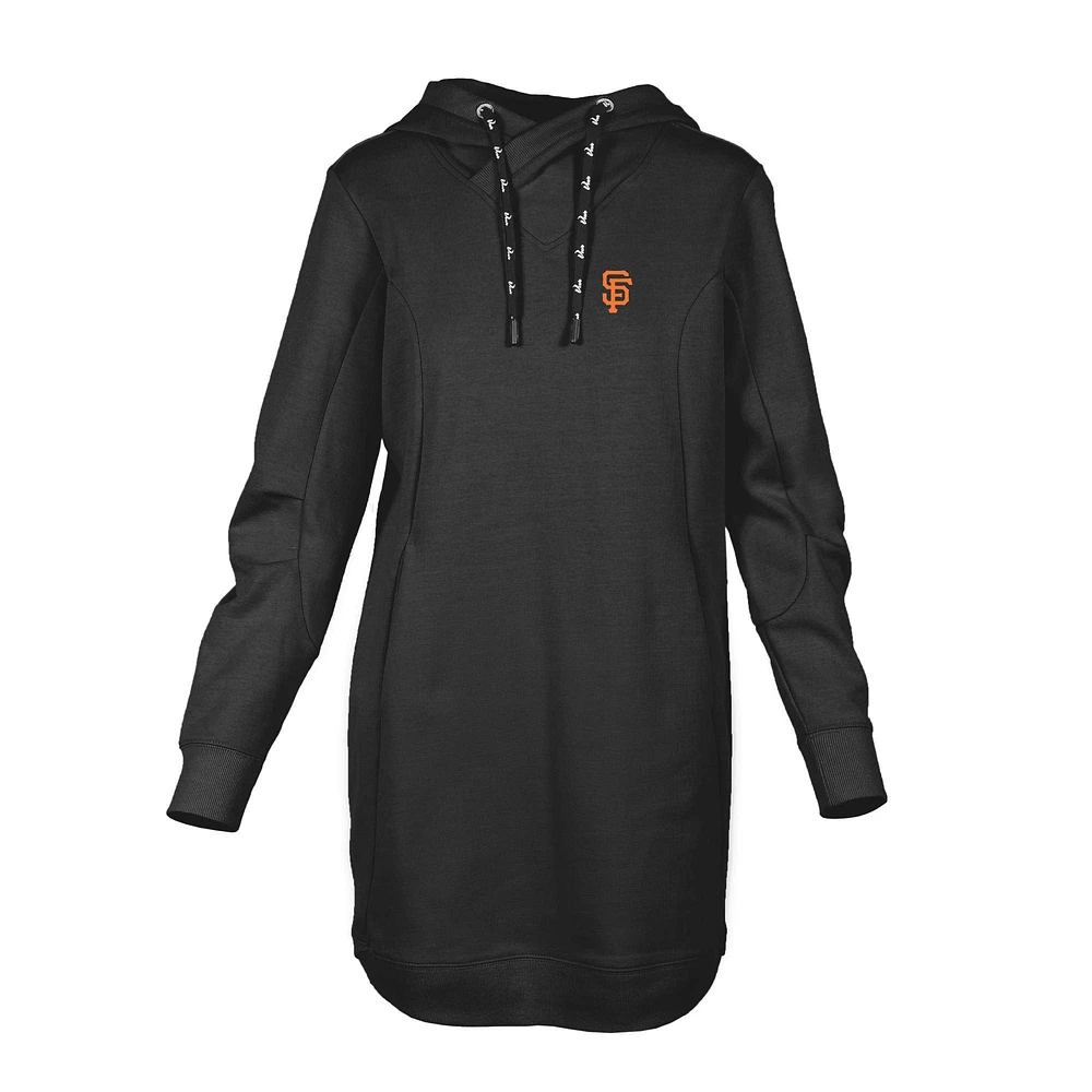 Women's Levelwear Black San Francisco Giants Cover Insignia 2.0 Hoodie Dress