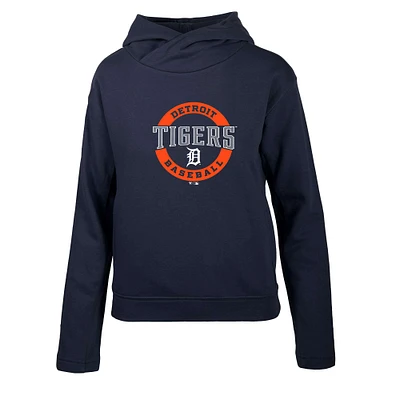 Women's Levelwear Navy Detroit Tigers Evian Pullover Hoodie
