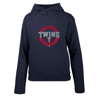 Women's Levelwear Navy Minnesota Twins Evian Pullover Hoodie