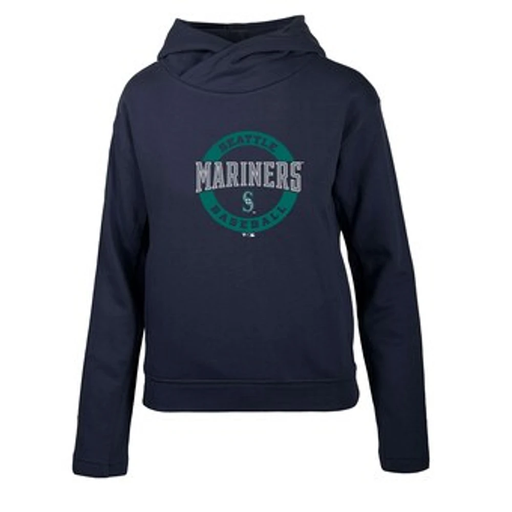 Women's Levelwear Navy Seattle Mariners Evian Pullover Hoodie