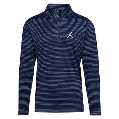 Men's Levelwear Navy Atlanta Braves Gear Insignia 2.0 Quarter-Zip Pullover Top
